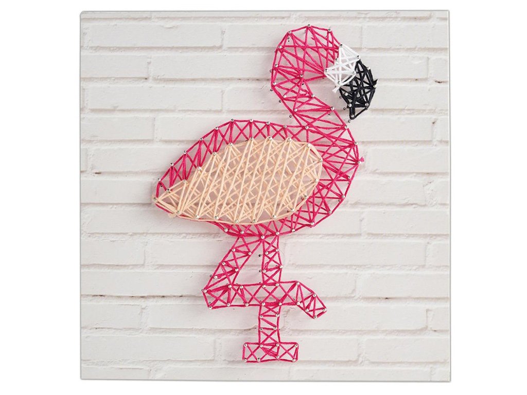 West Design DSM105190 - String Art sada na výrobu dekorace Plameňák